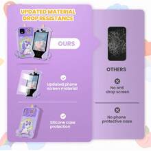 Kids Phone Girl Toys, Birthday Gifts Age 3-10 Year Old Girls Boys Toys, Kids Toddler Phone, Detective Educational Learning Toys With 2.8 Touchscreen, Music Video Game (Purple),Birthday - 紫色 - 查看 6