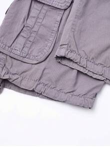 Men's Cargo Shorts Washed Cotton Casual  Multi Flap Pockets Lightweight Comfortable Summer Bottoms For Urban Streetwear Daily Commute Weekend Outings,Mens Clothes - Xám - Xem 9