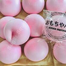 草莓粘面包超柔软粉色大面包慢回弹挤压玩具，逼真食物减压玩具 - 彩色 - 查看 5