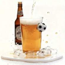 High-Quality Football Embedded Glass Cup, Beer Mug, Transparent Beverage Cup, Tea Cup, Milk And Juice Cup For Home Use - View 3