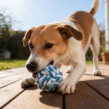 1pc Set Light Blue Refreshing Series Rope Chew Toys For Dogs - Light Blue - View 3