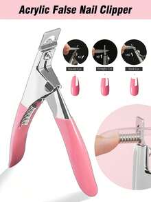 磁性指甲钳、亚克力指甲钳、人造指甲钳、锋利指甲修剪器、美甲修脚工具，刀片锋利，适用于美甲沙龙、家庭和美容院；可调节磁性指甲钳；亚克力指甲尺 - 彩色 - 查看 4