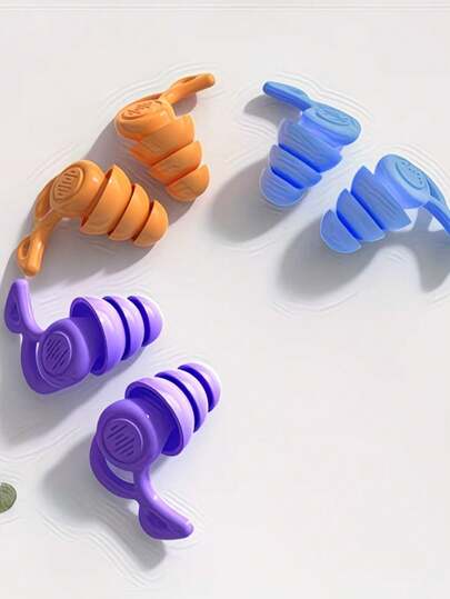 1 par de tapones para los oídos suaves para dormir, reducción de ruido de 38dB, reutilizables y resistentes al agua, adecuados para dormir, aprender, viajar, reducir el ronquido y crear un ambiente tranquilo para alimentar por la noche. Tapones para los oídos de silicona ultra suaves y reutilizables, alivian la sensibilidad al ruido - Paquete de viaje.