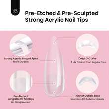 BEETLES Stiletto Long 512pcs (Tipex Nail Tips) - Stiletto Long 512pcs (Tipex Nail Tips) - View 5
