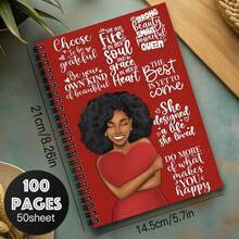 1 Piece Inspirational Spiral Notebook - 100+ Pages Self-Love Journal With Motivational Quotes, Bright Red Cover Conveying Positive Energy, Daily Planner - Perfect Gift, Artistic Cover Design, Eye-Catching - A5 - View 7