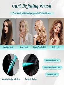 2-In-1 Hair Curler, Suitable For Men And Women, Can Be Used On Wet Or Dry Hair, Anti-Frizz And Volumizing - Multicolor - View 3