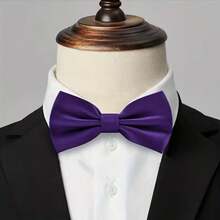 Bow Tie With Adjustable Strap For Adults And Children - 紫色蝴蝶 - 查看 1