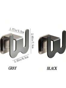 1/2pcs No Drill Wall Mounted Slipper Rack, Bathroom Shower Shoe Storage Hook Organizer - Multicolor - View 4