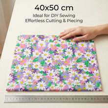 10pcs New Purple Series Polka Dot, Floral, Ditsy Floral, Striped Printed Fabric Squares, Suitable For DIY Patchwork Sewing Applique Crafts, Size 20*25cm/40*50cm, Applicable For DIY Sewing Decoration, Summer DIY Sewing Handicraft Fabric Set - 10pcs Solid Color - View 3