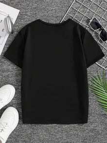 Funny Meme Graphic T Shirts Freakynite Parody Brainrot Joke T-Shirts Fashion Casual Loose Short Sleeve T-Shirt Streetwear Women - QL1920B-黑色 - 查看 5