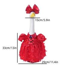 Porch Goose Outfit Set Butterfly Tulle Lolita Dress With Bow Hat For 23'' Porch Goose Country Plastic Cement Statue Costume For Primitive Rustic Summer Outdoor Patio Yard Lawn Decor - 粉紅色 - 查看 4