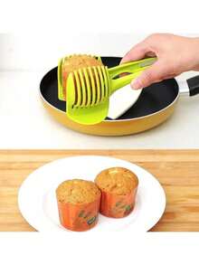 1pc Multi-Function Kitchen Slicer, Kitchen Tool, Potato, Tomato, Sandwich, Fruit & Vegetable Cutter/Divider, Round Fruit And Vegetable Slicing Assistant, Convenient Non-Electric Kitchen Tool, Plastic Cutting Aid - Multicolor - View 10