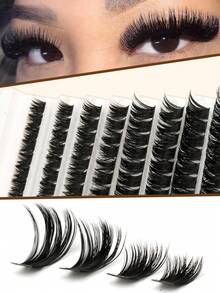140PCS Thick Lash Clusters DD Curl Cluster Eyelash Extensions Dramatic Lashes 10-16mm Volume Lash Clusters For Beginners Lash Clusters,Eye Lash Clusters,Individual Eyelashes,Lashes,Fake Lashes - View 2