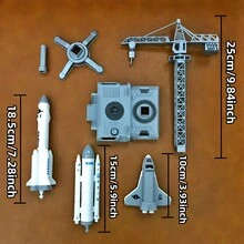 Spacecraft Rocket (Rocket Can Be Manually Launched) Spacecraft Toy. Spaceship Toy Gift Model That Children Love, Suitable For Children's Birthday Gifts, Holiday Gifts, Halloween, Christmas - White - View 12