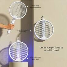 Upgraded 4 In 1 Electric Mosquito Killer Foldable Handheld Bug Zapper USB Rechargeable Fly Swatter With UV Light Trap Insect,300mAh - Multicolor - View 10