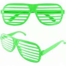 12 Pairs Of Plastic Shutter Glasses Shades Eyewear Party Props Assorted Colors - 最初的 - 查看 4