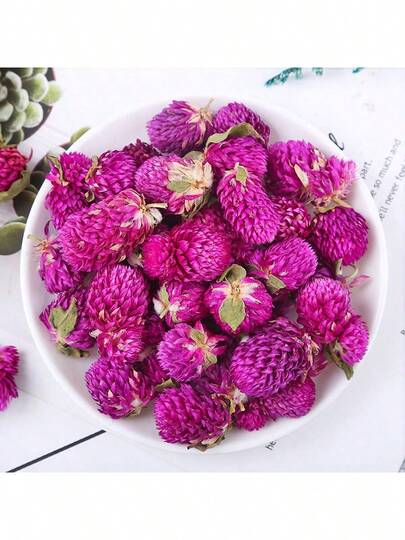 1个30克/60克/90克/150克保鲜鸡冠花球，天然干花，适用于手工香水制作、衣橱清新剂、室内家居装饰、咖啡馆、餐厅、观赏花材、背景装饰