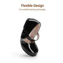 Toddler Little Girls Ballet Flats - Mary Jane Dress Shoes With Round Toe, Comfortable Wedding & Flower Girl Shoes - màu đen - Xem 3