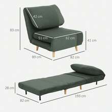 Futon - Verde - Visualizzare 4