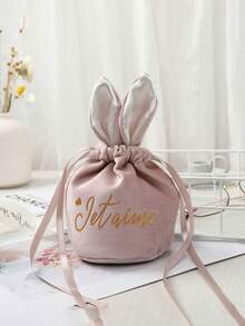 Bolsas de regalo personalizables para Pascua, bolsas de almacenamiento con cordón personalizado, se pueden imprimir con nombres, bolsas de regalo de Pascua personalizadas, ligeras y plegables, elegantes y multifuncionales, bolsa de Pascua DIY, bolsa de regalo para fiestas - Multicolor - Ver 7