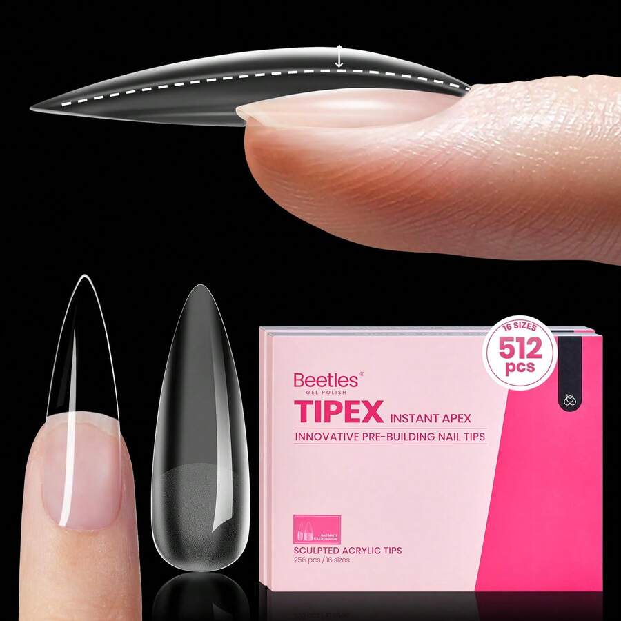 BEETLES Stiletto Long 512pcs (Tipex Nail Tips) - Stiletto Long 512pcs (Tipex Nail Tips) - View 1