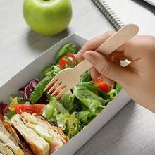 50/25/10 piezas Juego de cubiertos de bambú natural, juego de utensilios de pastel, ensalada, occidental, pasta, agitador de café puro y natural, vajilla reutilizable y lavable adecuada para fiestas, al aire libre, reuniones familiares, bodas, cumpleaños, festivales, cocina, regalos. ¡Fácil de limpiar y reutilizar! Cubiertos resistentes - Suministros perfectos para fiestas - Champán - Ver 9