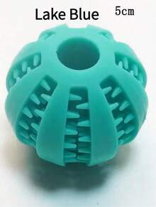 1pc Dog Toy Ball, Interactive Rubber Ball, Chew Toy Suitable For Small Dogs, Teeth Cleaning Ball, Pet Food Feeder, Silicone Ball Toy - Multicolor - View 7