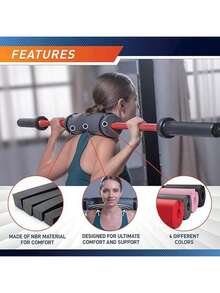 For The Squat Exercise, You Can Use A Foam Barbell As A Pad. For Hip Flexor Stretches, A Cushioned Mat Can Provide Padding. For Step-Up Practice And Barbell Pads - Standard Dumbbell Pads - They Provide Cushioning For The Neck And Shoulders During The Training Process. - Multicolor - View 3