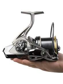 BILLINGS NGK PRO 海水纺车轮，8000-14000型，最大拖拽力33磅，大型鱼类渔轮，铝合金线杯，可兼容编织线，超顺滑强劲海钓轮 - 銀色 - 查看 3