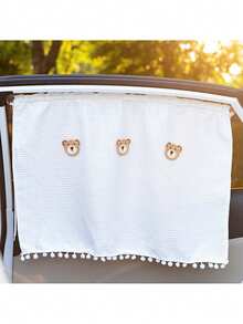 1件装汽车窗帘，3D图案，遮阳隔热，卡通可爱儿童遮光帘，吸盘式汽车隐私帘 - 彩色 - 查看 14