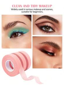 6件套眼影胶带、甜甜圈切割器、眼影和眼线模板工具、眼影定妆凝胶、眼影保护胶带、专业睫毛胶胶带、粘性布质睫毛嫁接胶带、透气微孔布质睫毛嫁接胶带、睫毛提拉胶带、透气低刺激睫毛隔离膜。化妆工具 - 彩色 - 查看 5
