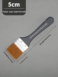 1pc/Set Nylon Wide Head Paint Brush, Wooden Handle, Suitable For Acrylic, Oil Painting, Sketching, Watercolor And Other Painting, Art Supplies, Back To School Essential - Single Piece - View 11