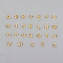 1pc New Classic Initial Bow-Knot Pendant Golden Stainless Steel Bead Chain Bracelets For Women - Yellow Gold - View 4