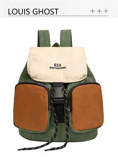 4-Color Urban Explorer Functional Backpack Set | Gray, Pink, Yellow And Black, Suitable For Multi-Scenario Commuting Aesthetics, Elastic Rope System*Multi-Compartment Division, One Set Of Equipment Covers All Scenarios Of Campus Travel And Outdoor, Smooth Bidirectional Zipper Sliding