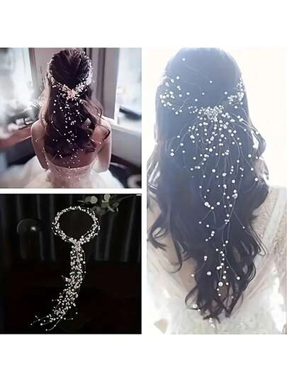 130cm3-8mm Bohemian Style Beaded Hoop Chain, Perfect For DIY Wedding And Party Decorations With Elegant Pull Cord Design, Multifunctional Fishing Line Craft, Artisan Jewelry, Small Business Supplies, Handicrafts, Sewing Accessories...Decorative Beads