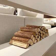 1pc/6pcs/12pcs Home Decor Fireplace Display Prop, Living Room Firewood Decoration, Creative Wooden Logs, American Style Fireplace, Campfire, Rustic Decor - Multicolor - View 4