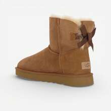 UGG Mini Bailey Bow II Chestnut (Women's) - White - View 3