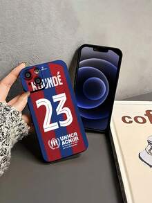 Camiseta de Koundé con el número veintitrés para ACNUR (ACNUR). Esta elegante funda es compatible con Samsung, Apple, VIVO, OPPO, , Transsion, ,  y Honor. Fabricada en silicona TPU, ofrece protección contra golpes y caídas, además de una sensación superior. Es un regalo ideal para familiares, amigos y seres queridos, y una opción perfecta para San Valentín y Año Nuevo. - Negro - Ver 4