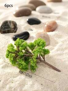 12 pezzi Mini alberi verdi in plastica, adatti per paesaggi in miniatura fai-da-te, giardini delle fate e scenografie di modellini - piante artificiali, design con muschio simulato, ottimi per la decorazione della casa e progetti creativi, accessori per giardini delle fate | Texture delicata di muschio | Facili da disporre e decorare - A - Visualizzare 9