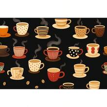 1件装咖啡机垫，台面餐具垫，硅藻土厨房餐垫，咖啡印花餐具垫，沥水垫，适用于厨房咖啡吧 - 彩色 - 查看 9