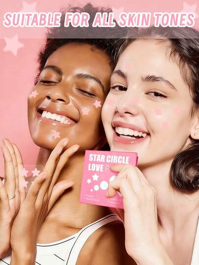 80片/盒 可爱星星祛痘贴 - 水基凝胶祛痘面膜贴，带镜子和镊子，盒子可重复使用，易于存放，不含酒精，无香料，温和亲肤，深层清洁痘痘，适合派对装饰，可用作脸贴，带化妆镜，情人节礼物好选择，价格实惠，适合作为情人节礼物、化妆品、化妆工具、廉价商品、礼物、送给她的礼物。