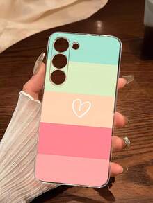 1个彩色彩虹爱心软壳手机壳，兼容华为荣耀、Galaxy A04e/12/A13/A14/A34/A50/A52/A53/A54/S21/S22/S23/S24/S25/S25Ultra/S25FE/S26/S26 Plus/S26 Ultra/S26 Edge、6A/7A/8A、12T/13T/15T/15T Pro，国际版，非国内版 - 無色 - 查看 7