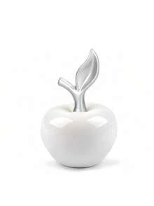 Creative Apple Sculpture Decor, White Apple Figurine, Living Room Art Piece, Home Decoration, Holiday Gift - Multicolor - View 10