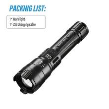 LiHangStar 1/2pcs Rechargeable LED Flashlight Set, Portable Flashlight With Zoom Adjustment And Battery Indicator, 3 Lighting Modes For Outdoor, Camping, Work And Emergency Use - Rechargeable Flashlight - View 11