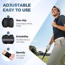 2 Packs Golf Wrist Training Aid Swing Correction Tool Arm Posture Trainer Grip Practice Accessory For Beginners And Golfers - màu đen - Xem 7