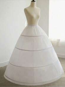 4 Hoop Bridal Petticoat, Wedding Dress Accessories - White - View 2