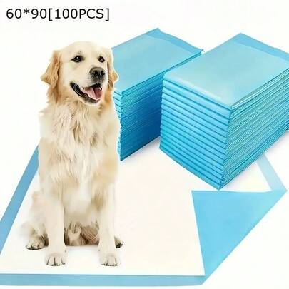 100 piezas de almohadillas desechables súper absorbentes a prueba de fugas, adecuadas para cachorros, conejos, gatitos y mascotas pequeñas, diseño a cuadros azul y blanco, ideal para el entrenamiento de cachorros y el cuidado de mascotas pequeñas, artículos esenciales de higiene para mascotas, almohadillas para orinar a cuadros, almohadillas a prueba de fugas