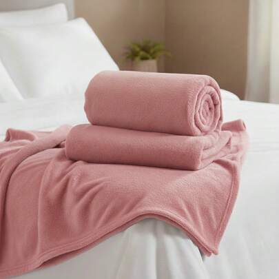 Manta Casal Cobertor Microfibra Lisa Toque Macio 2,00 x 1,80 m Cores Diversas