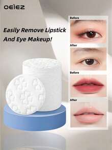 150 piezas/paquete Almohadillas desmaquillantes de algodón 100% puro de alta calidad, suaves y absorbentes, diseño multicapa, baja irritación - Ver 4