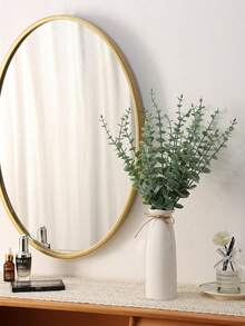 21pcs 18.9in Artificial Eucalyptus Stems With White Vase, Eucalyptus Branches Fake Plants, Fake Plants With Pot, Artificial Greenery, Suitable For Mothers Day Gift, Birthday Gifts, Mother's Day, Valentine's Day Gif, Gifts For Women, Teacher Appreciation Gifts, Bachelorette Party, Room Decor, Home Decor, Bathroom Decor - Multicolor - View 1